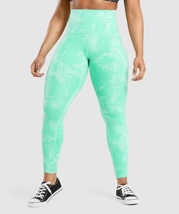 Dámské Legíny Gymshark Gs Power High Rise Světle Tyrkysové | CZ 4036LIS